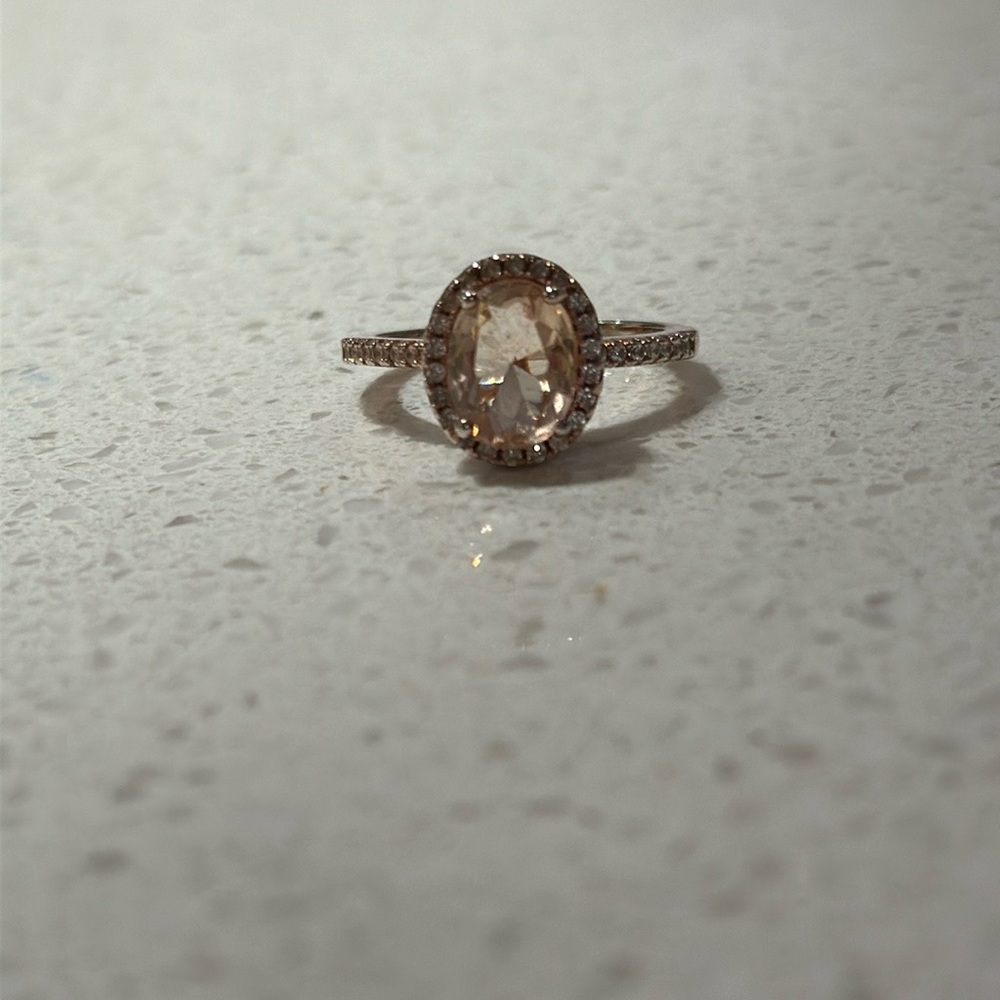 2.1 ct morganite ring - Picture 10 of 10